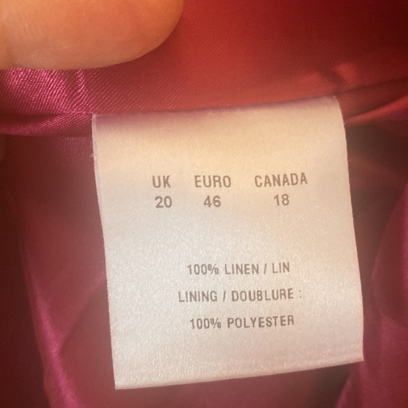 Hot PINK Linen dress jacket - Picture 3 of 3